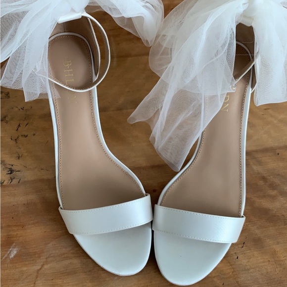 BHLDN Shoes - BHLDN bow wedding heels